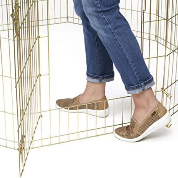 MidWest Foldable Metal Dog Exercise Pen / Pet Playpen, Gold zinc w/ door - Picture 5 of 7